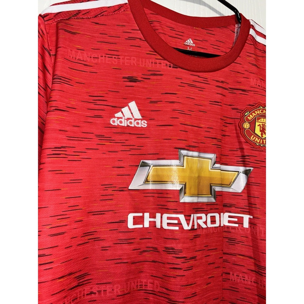 Adidas Climalite Manchester United Chevrolet Jersey Medium Red 2018-19 Soccer‎ M - Picture 5 of 6